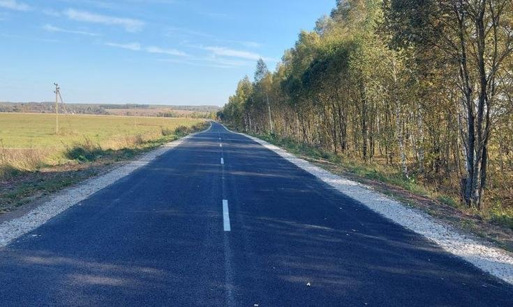 Тульская область, Белёвский район. Ремонт дороги к селу Николо-Гастунь завершен (к информации о выполнении поручения по итогам личного приема граждан, проведенного А.В.Анисимовым 13.06.2024)