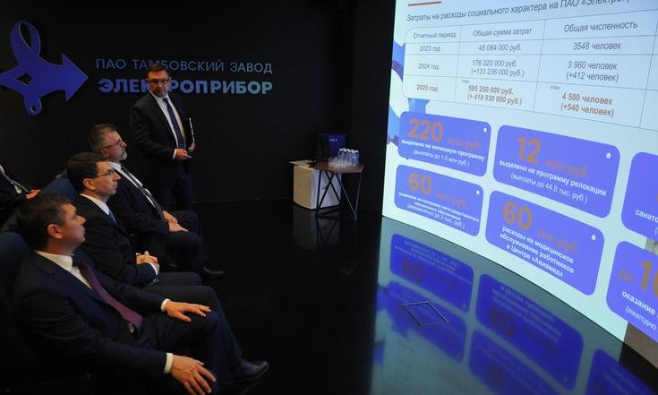 Тамбов, Моршанское шоссе, 36. Осмотр предприятия «Электроприбор». Фото: tambov.gov.ru