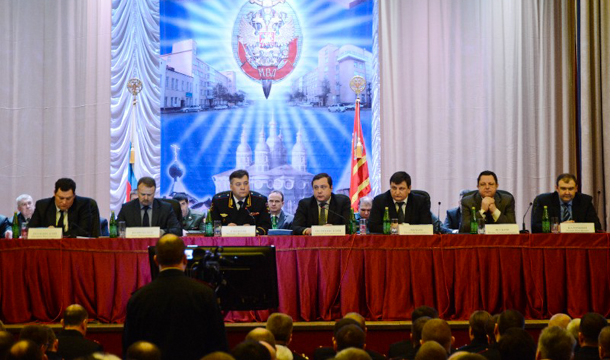 Заседание расширенной коллегии УМВД России по Смоленской области по итогам работы за 2014 год
