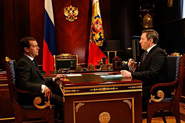 Дмитрий Медведев встретился с губернатором Липецкой области Олегом Королевым