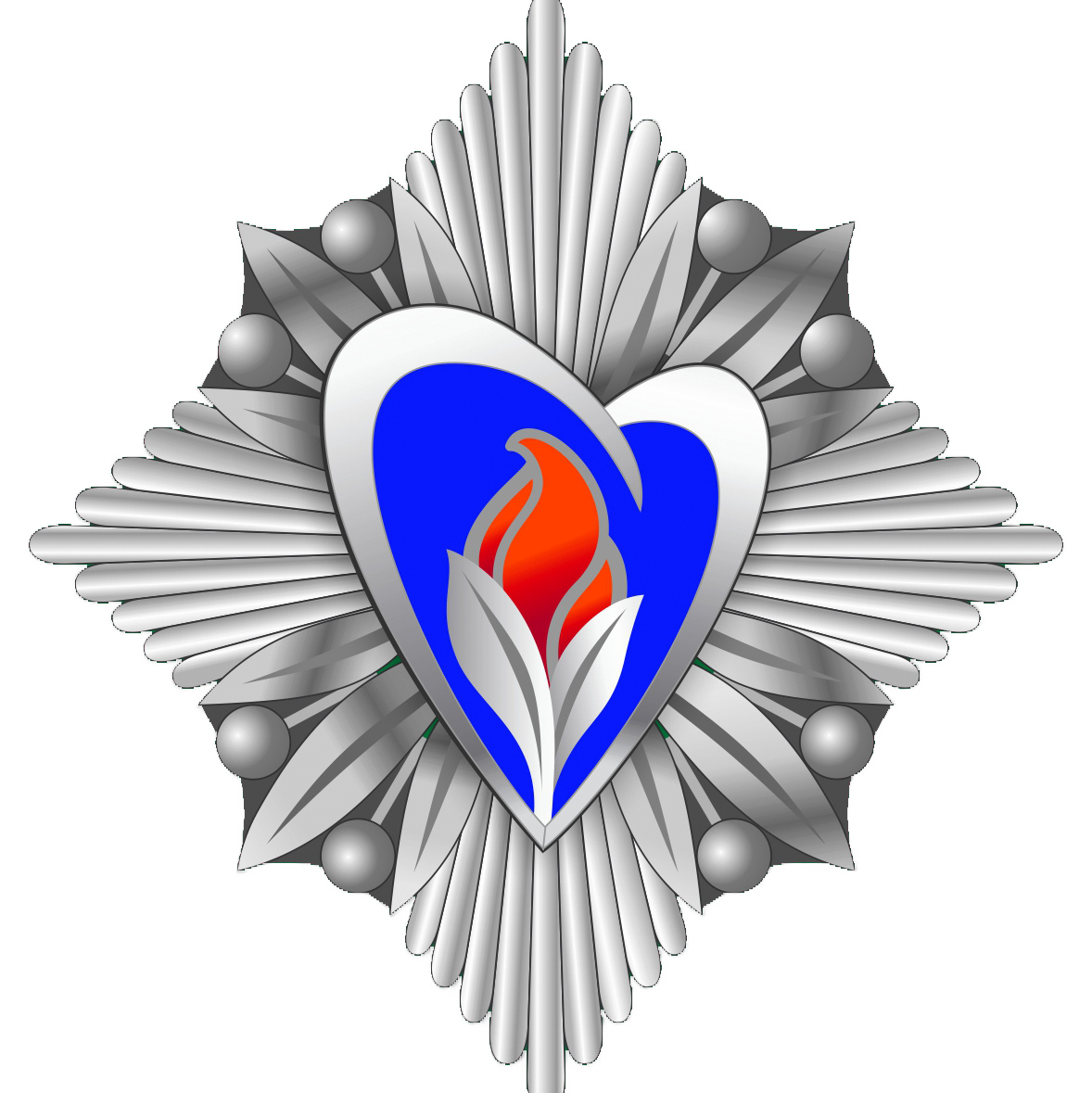 Горячее сердце нагрудный знак