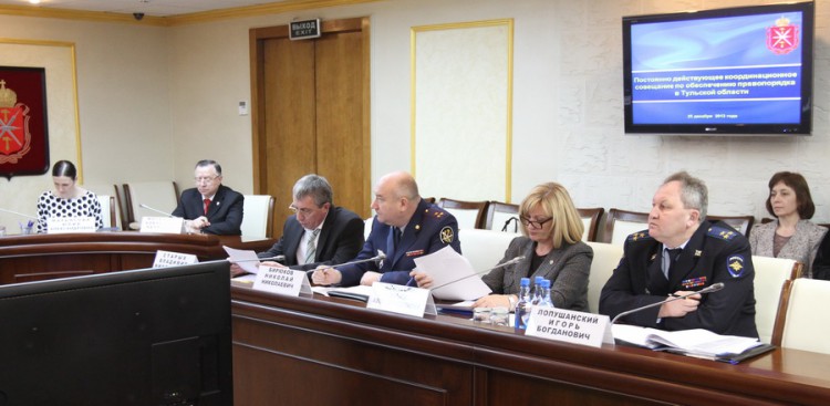 Владимир Груздев провел заседание постоянно действующего координационного совещания по обеспечению правопорядка в Тульской области