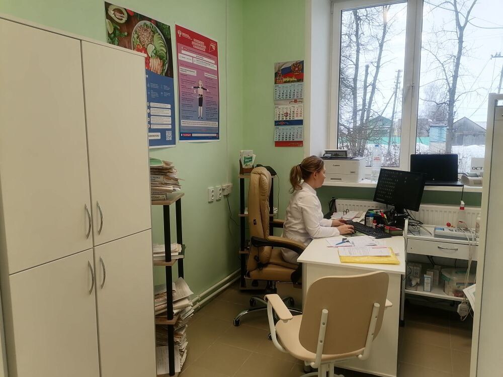 Костромская область, город Чухлома, улица Калинина, 64. В здании поликлиники после реконструкции. Фото: adm44.ru
